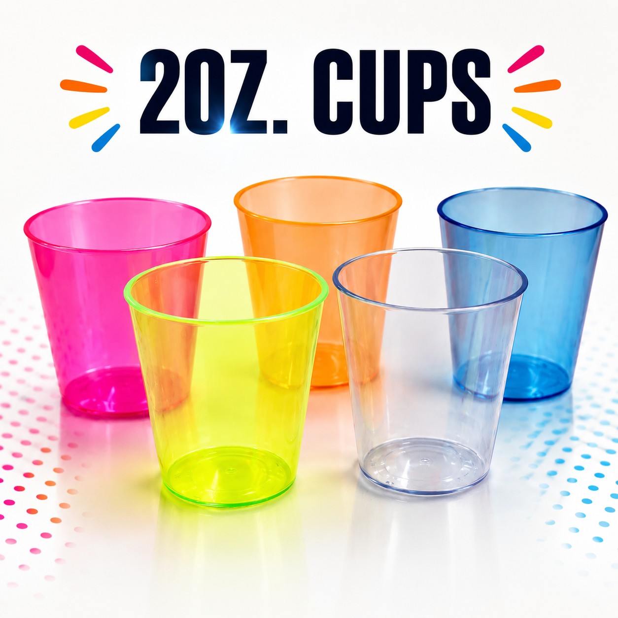 2 oz Plastic Shot Cup (50 Pack)