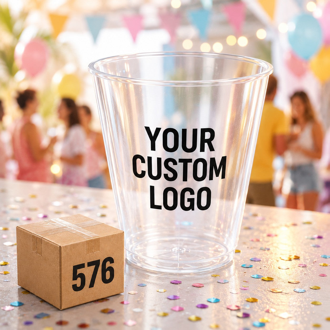 Printed 1oz Plastic Shot Cups (Case 576)