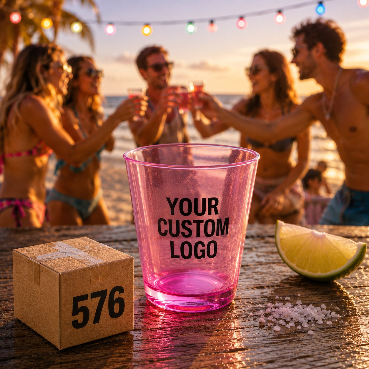 Printed 2oz Plastic Shot Cups (Case 576)