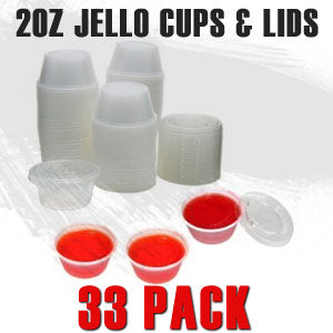 Jello Shot Cups and Lids 33 Pack